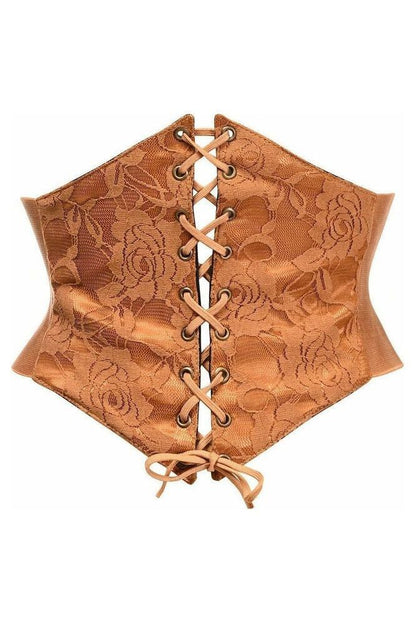 Lavish Caramel Lace Corset Belt Cincher