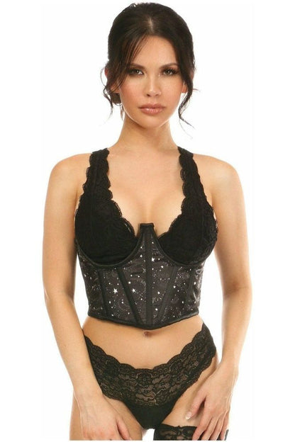 Lavish Celestial Satin Open Cup Waist Cincher