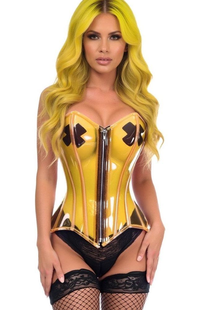 Lavish Clear Yellow Overbust Corset