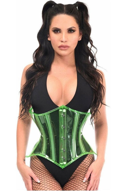 Lavish Green Clear Curvy Underbust Waist Cincher Corset