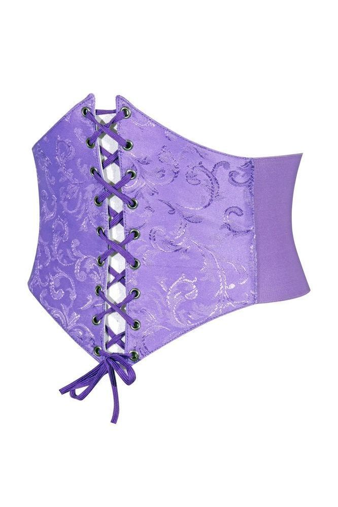 Lavish Lavender Brocade Corset Belt Cincher