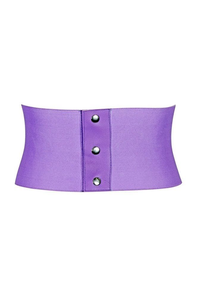 Lavish Lavender Brocade Corset Belt Cincher