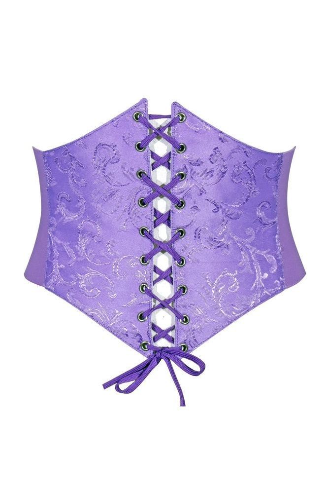 Lavish Lavender Brocade Corset Belt Cincher