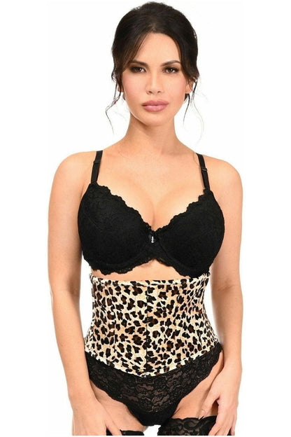 Lavish Leopard Velvet Mini Cincher Corset