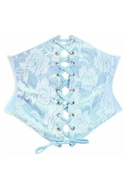 Lavish Lt Blue Lace Corset Belt Cincher