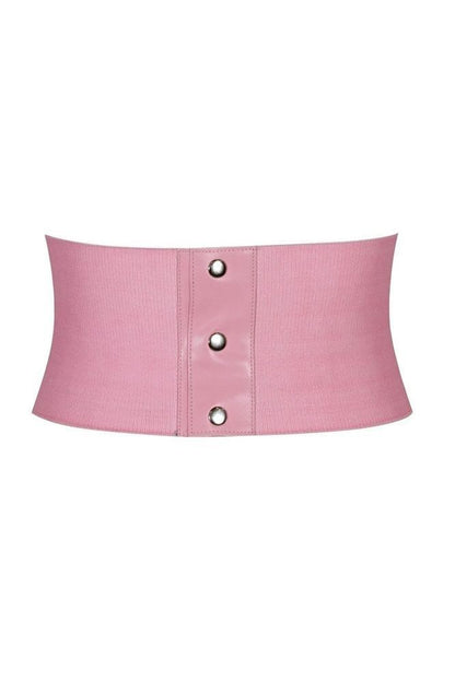 Lavish Lt Pink Brocade Corset Belt Cincher