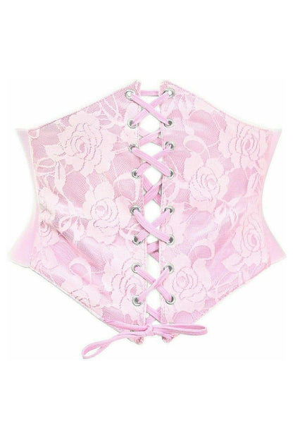 Lavish Lt Pink Lace Corset Belt Cincher