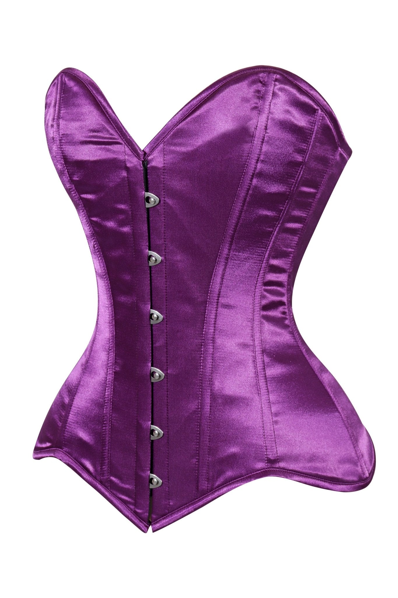 Lavish Magenta Overbust Corset Sweetheart Neckline Busk Closure