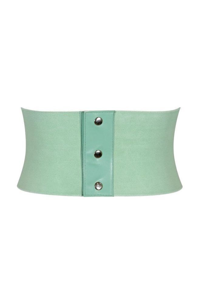 Lavish Mint Green Brocade Corset Belt Cincher