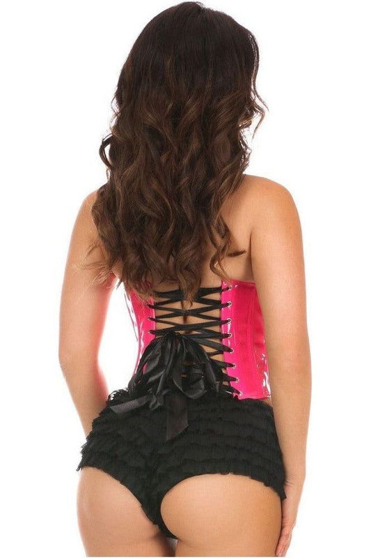 Lavish Pink Patent PVC Underwire Bustier