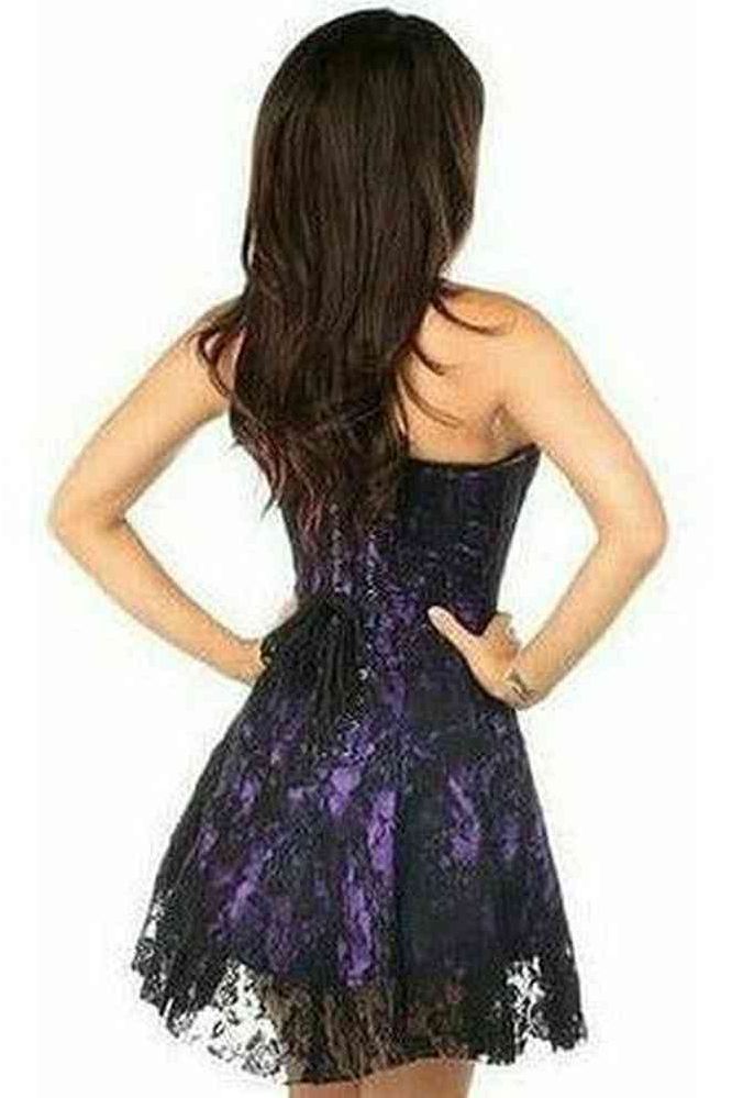 Lavish Purple Lace Corset Dress