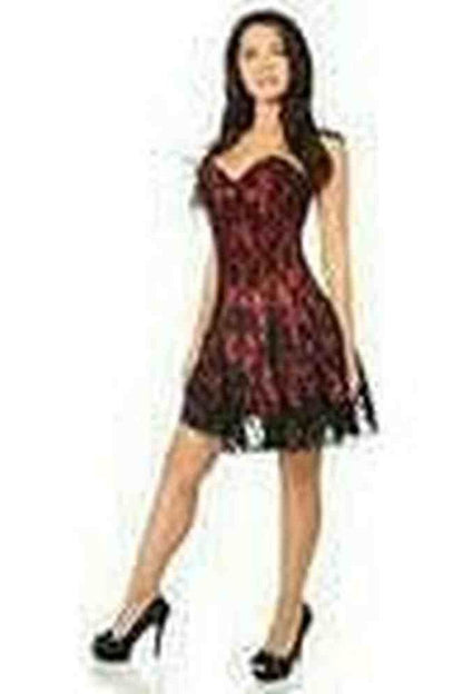 Lavish Red Lace Corset Dress