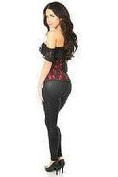 Lavish Red Lace Off-The-Shoulder Corset