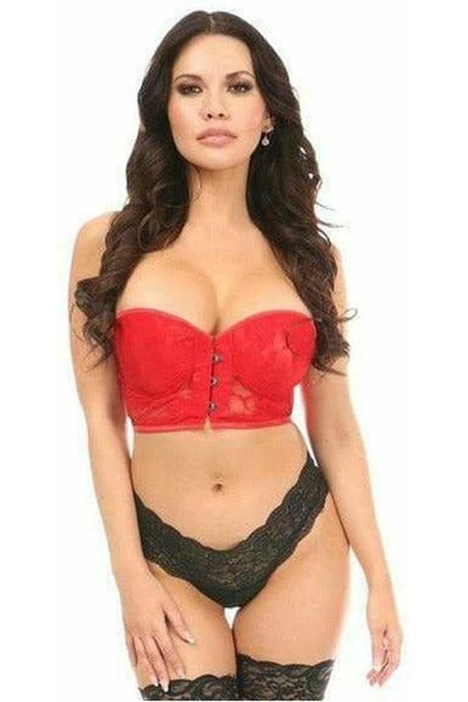 Lavish Red Lace Underwire Short Bustier