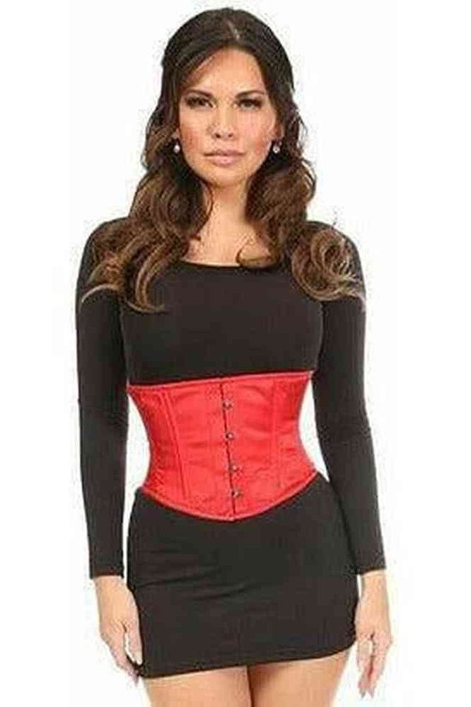 Lavish Red Satin Mini Cincher