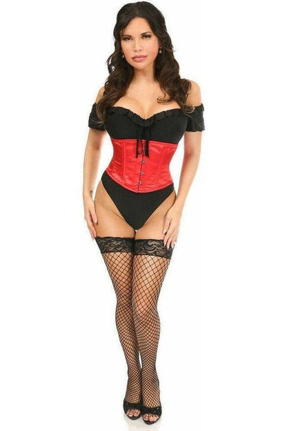 Lavish Red Satin Mini Cincher