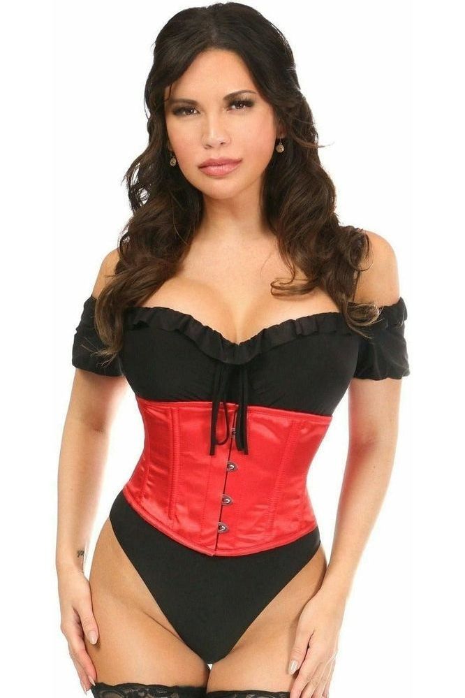 Lavish Red Satin Mini Cincher
