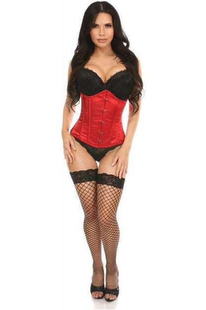 Lavish Red Satin Underbust Corset