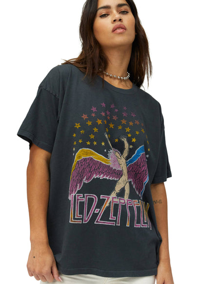 Led Zeppelin Swan Song Oversized Band Tee by Daydreamer LA