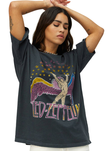 Led Zeppelin Swan Song Oversized Band Tee by Daydreamer LA