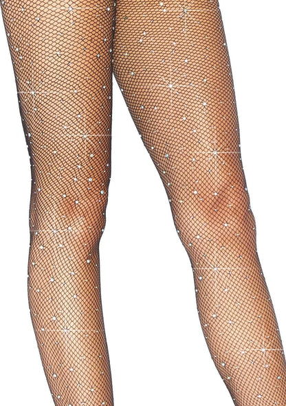 Colby Rhinestone Fishnet Tights
