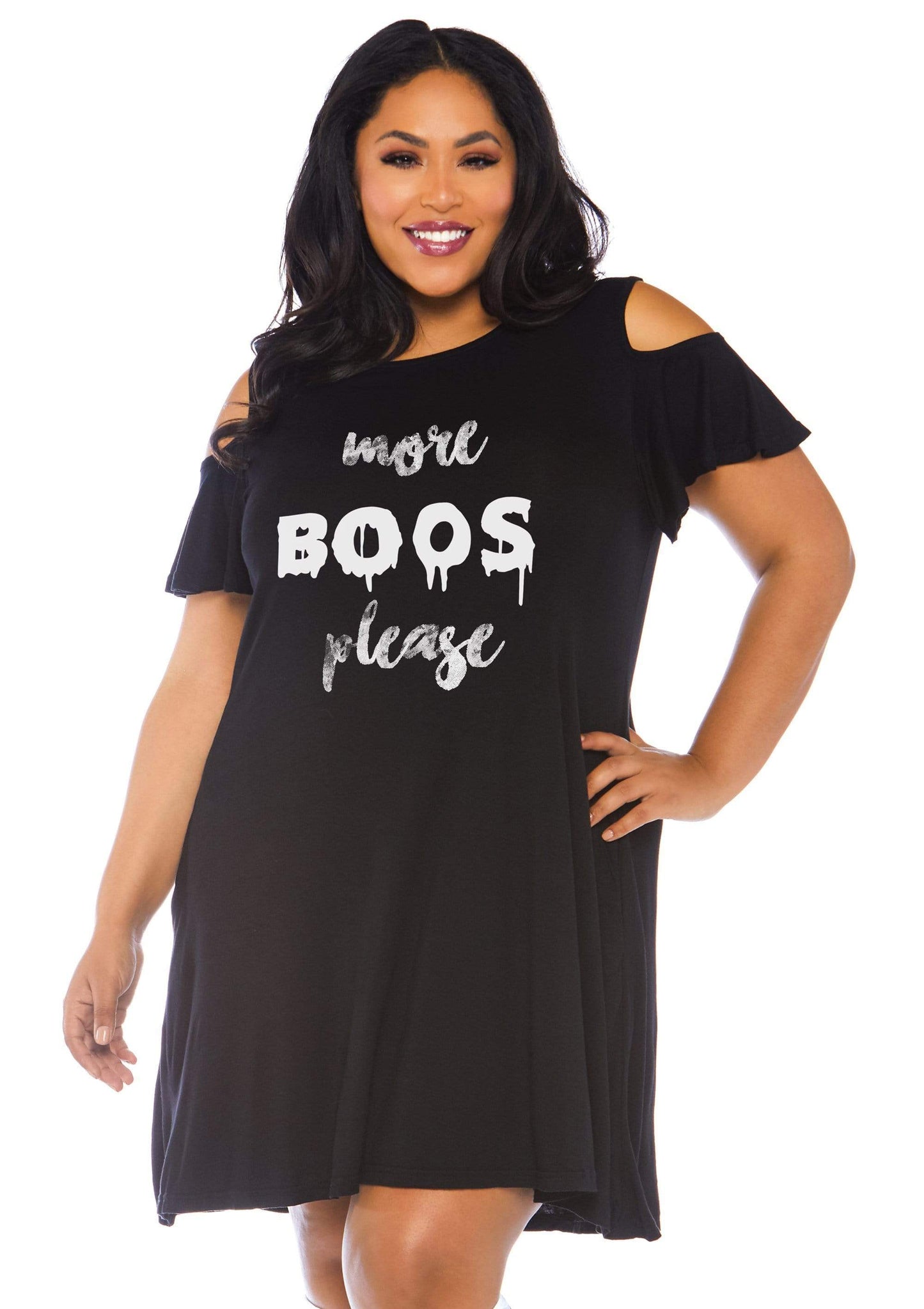 Plus Size More Boos Jersey Dress with Pockets