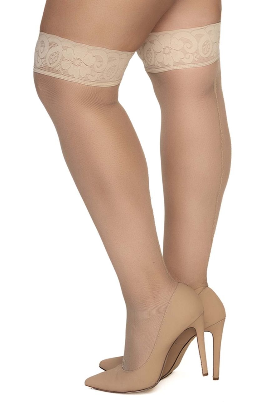 Mapale 1101 Mesh Thigh Highs Color Nude - Unspoken Fashion