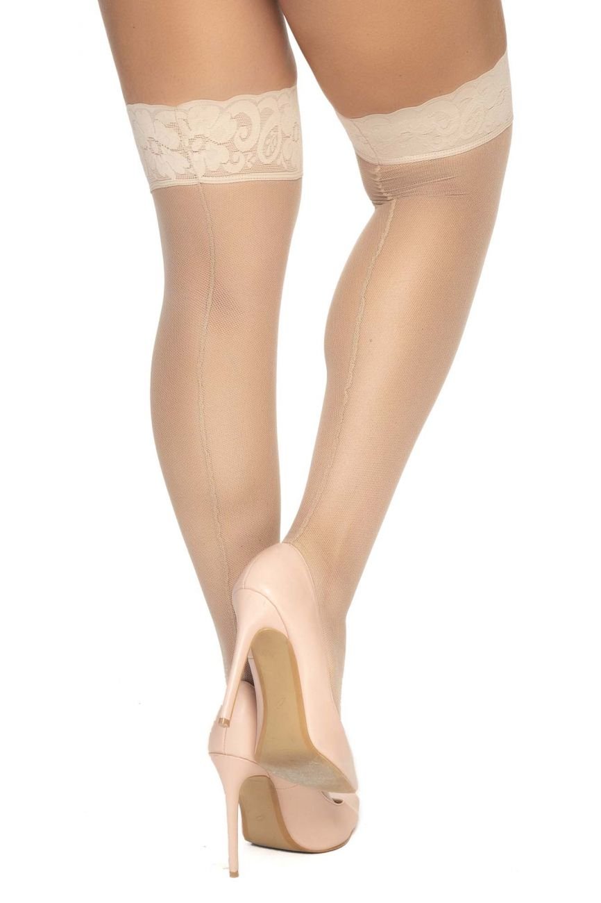 Mapale 1101 Mesh Thigh Highs Color Nude - Unspoken Fashion