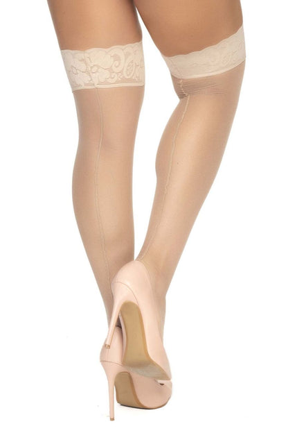 Mapale 1101 Mesh Thigh Highs Color Nude - Unspoken Fashion