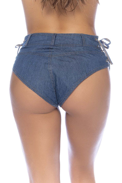 Mapale 126 Shorts Color Blue Chambray - Unspoken Fashion