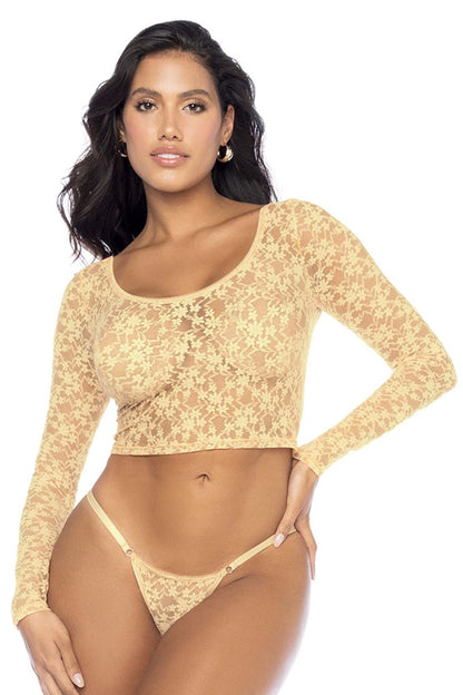 Mapale 8918 Two Piece Set Color Light Yellow - Unspoken Fashion