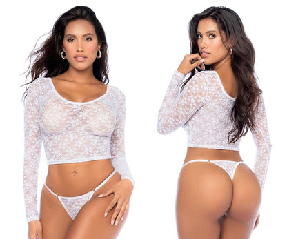 Mapale 8918 Two Piece Set Color White - Unspoken Fashion