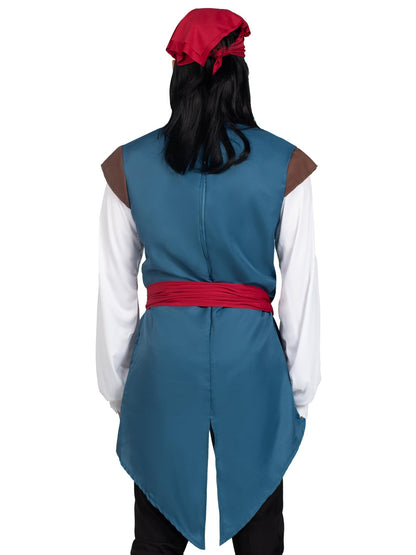 Men's 3 PC Scoundrel Pirate Costume - Unspoken Fashion