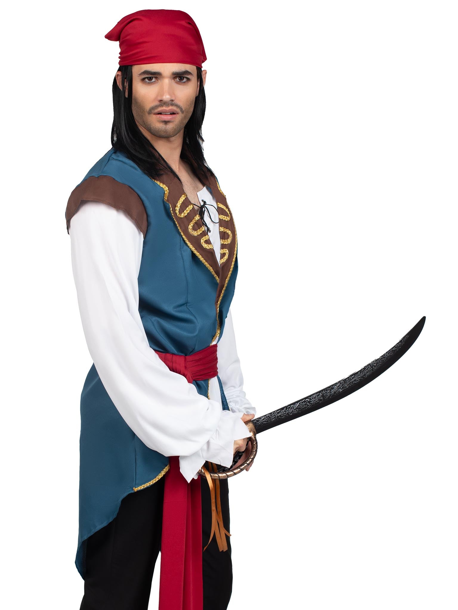 Men's 3 PC Scoundrel Pirate Costume - Unspoken Fashion