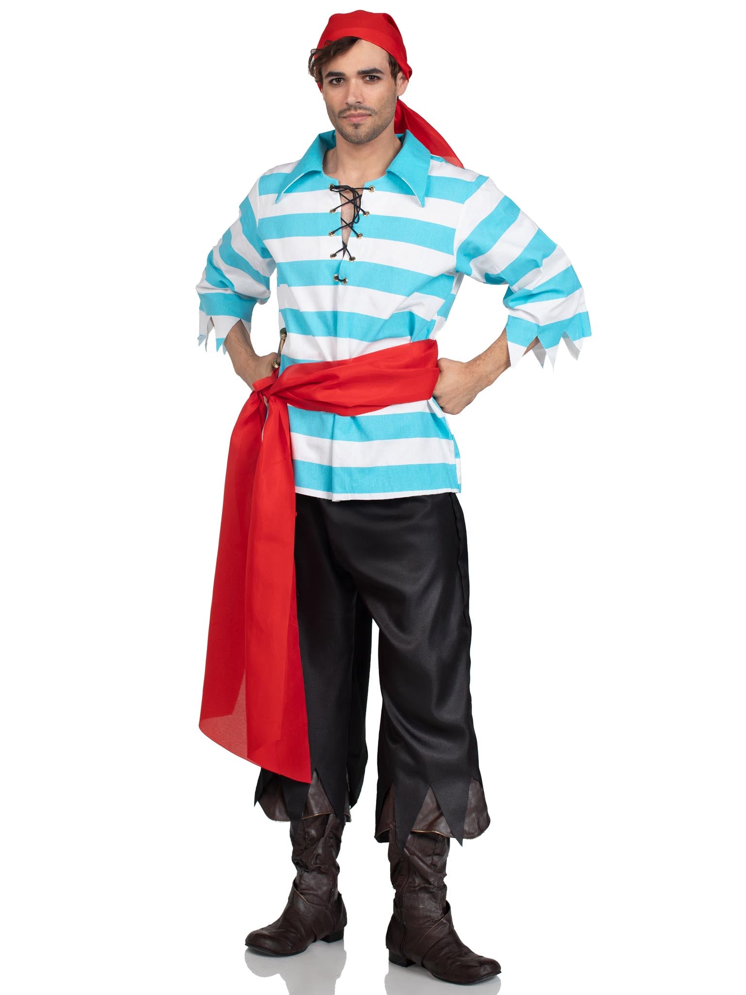 Men's 4 PC Pillaging Pirate Costume - Unspoken Fashion