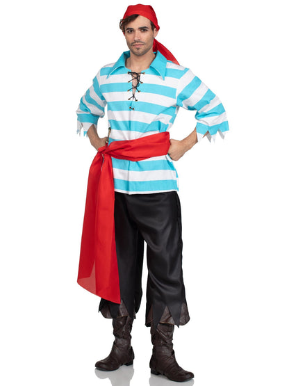 Men's 4 PC Pillaging Pirate Costume - Unspoken Fashion
