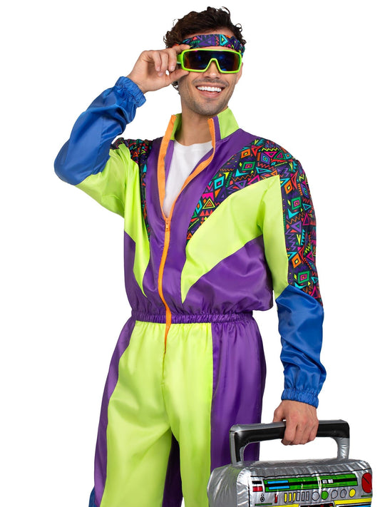 Men's Retro 80s Tracksuit Costume - Unspoken Fashion