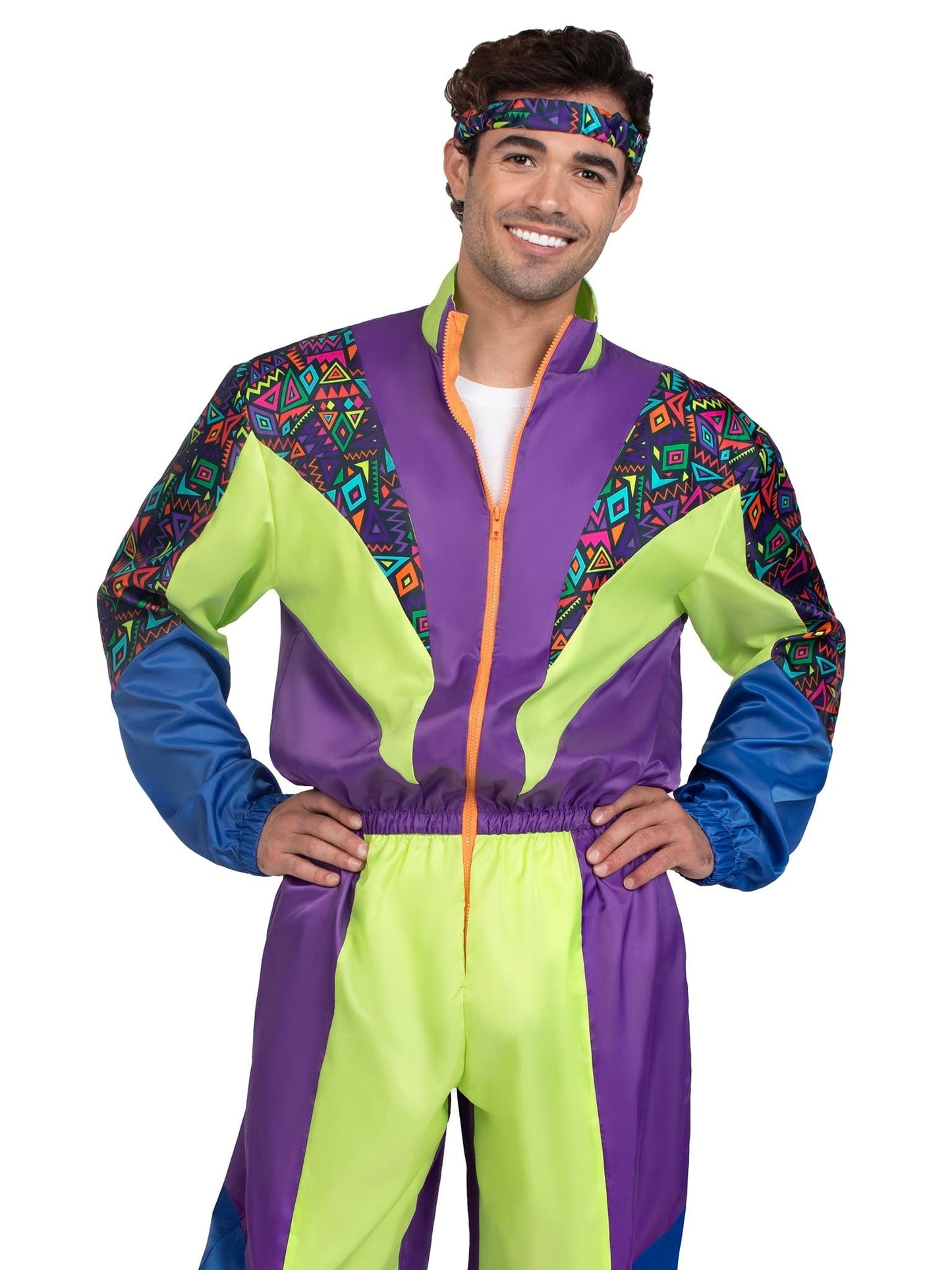 Men's Retro 80s Tracksuit Costume - Unspoken Fashion
