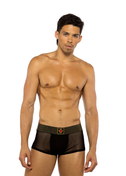 Mens Sacred Heart Trunks with Studded Elastic Roma Confidential - Unspoken Fashion