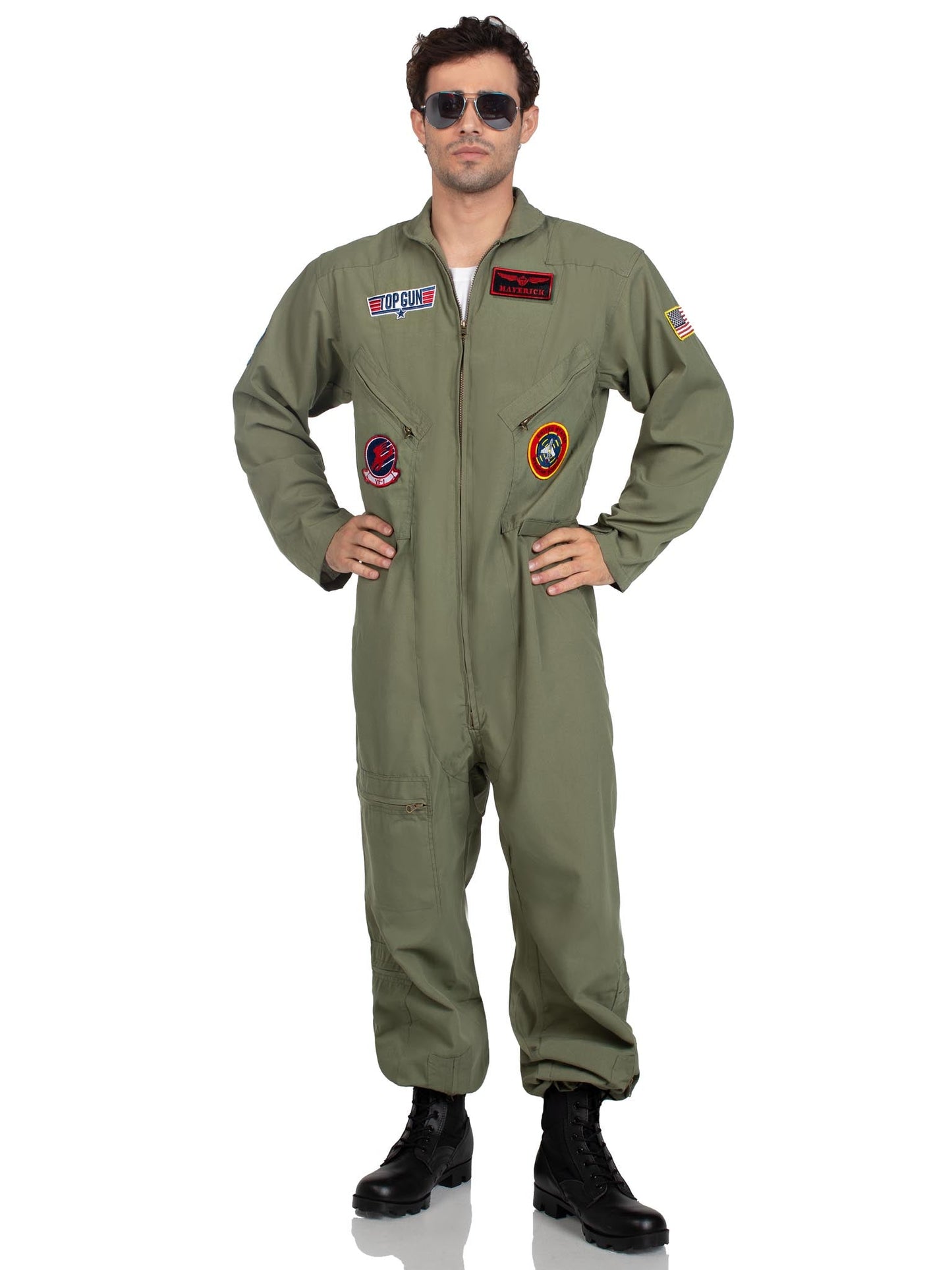Men's Top Gun Costume Flight Suit - Unspoken Fashion