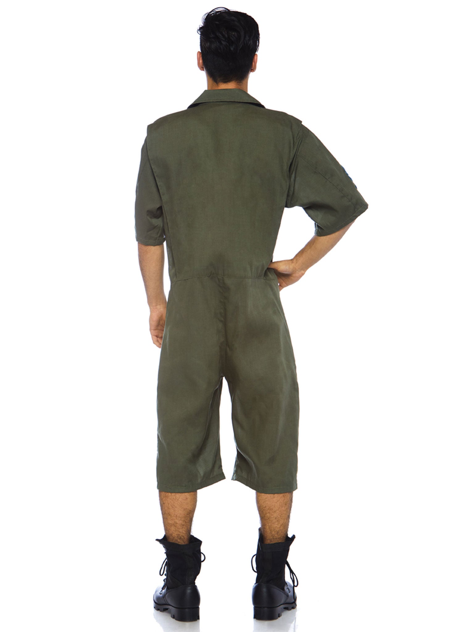 Men's Top Gun Costume Short Flight Suit - Unspoken Fashion