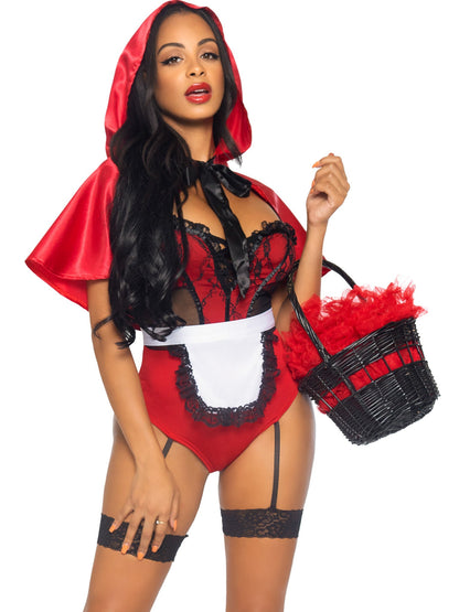 Naughty Miss Red Riding Hood Costume - Unspoken Fashion