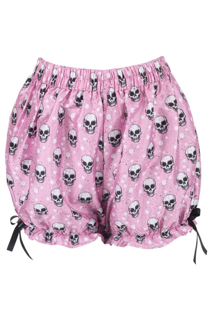 Pink Skulls Crepe Bloomers