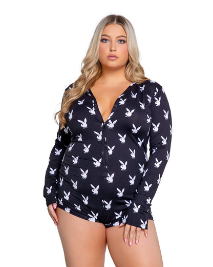 Playboy Slumber Bunny Romper Roma Confidential.