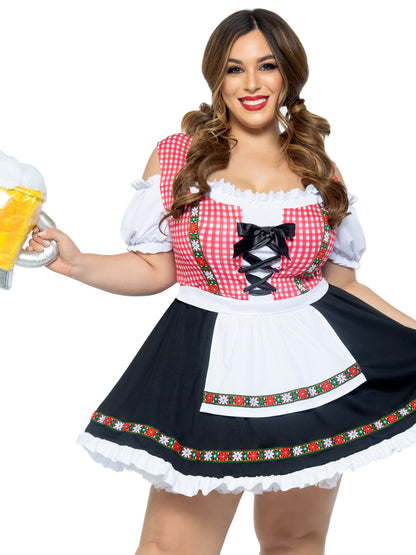 Plus Beer Garden Babe Dirndl Costume - Unspoken Fashion