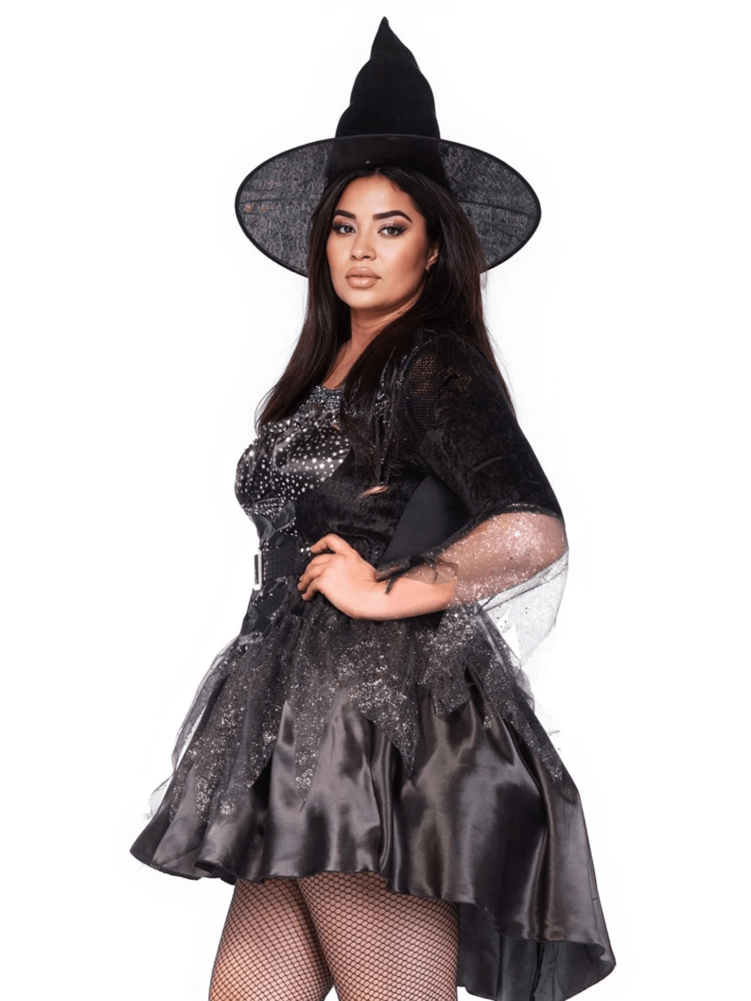 Plus Black Magic Witch Costume - Unspoken Fashion