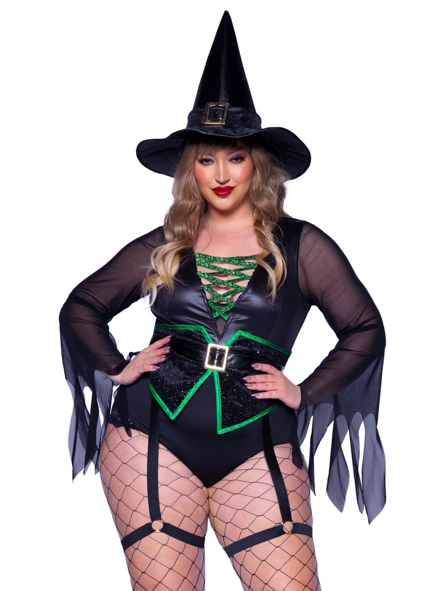 Plus Broomstick Babe Witch Costume - Unspoken Fashion
