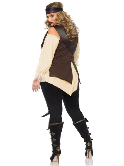 Plus Captain Blackheart Pirate Costume - Unspoken Fashion
