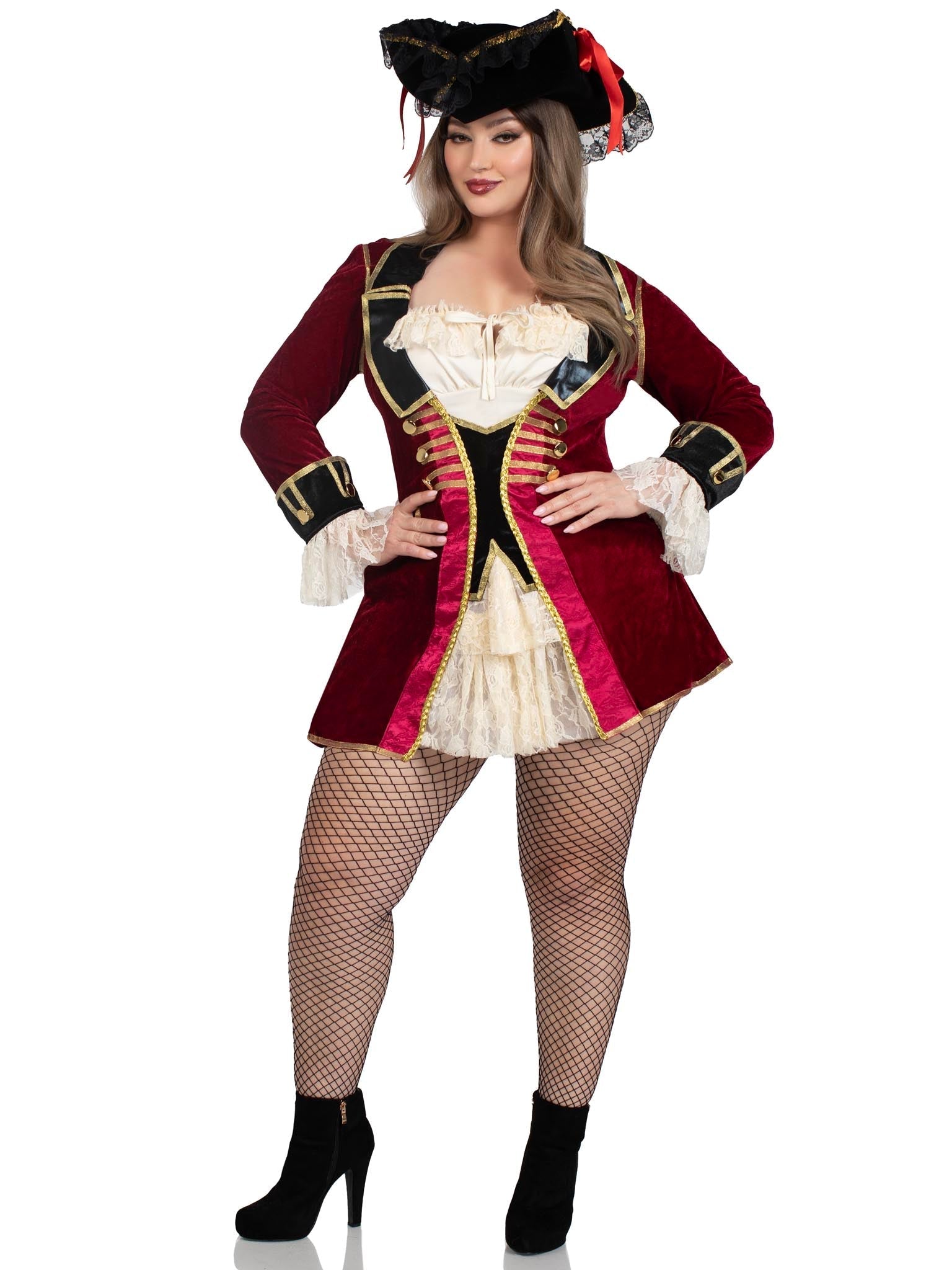 Plus Captivating Captain Pirate Costume - Unspoken Fashion