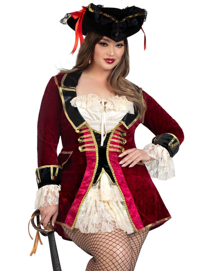 Plus Captivating Captain Pirate Costume - Unspoken Fashion
